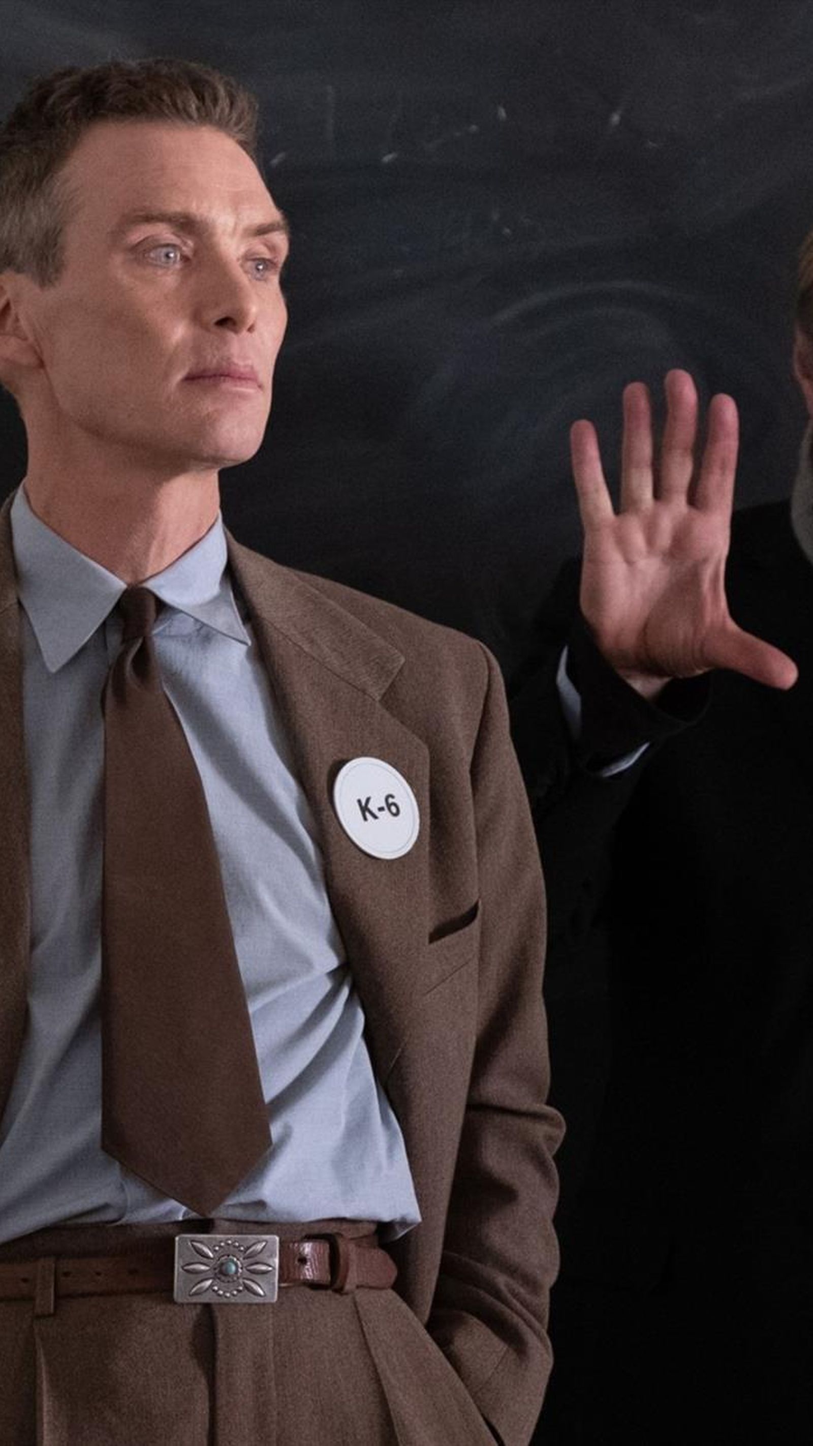Cillian Murphy y Christopher Nolan en el rodaje de 'Oppenheimer'.