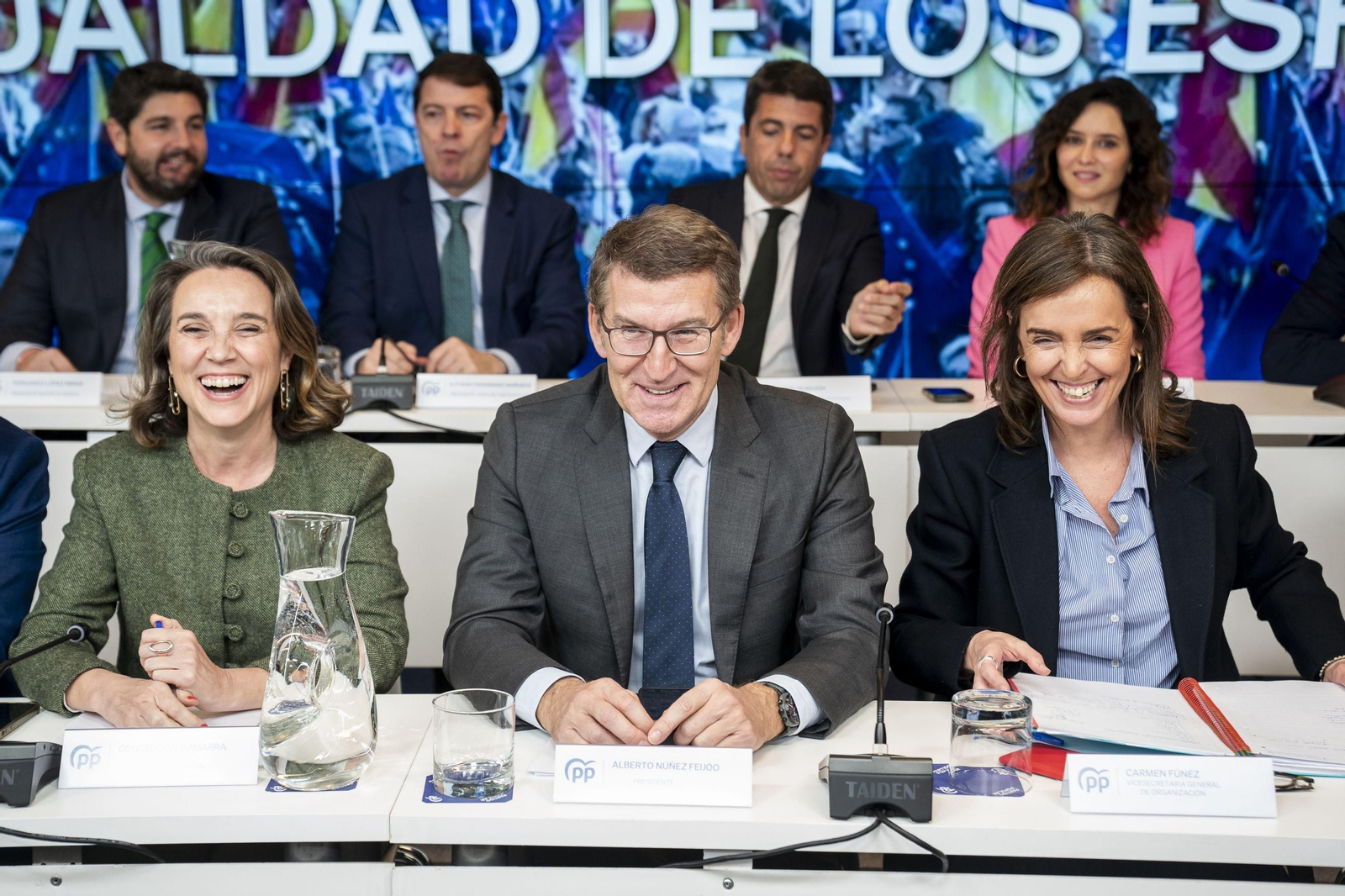 Reunión de la Junta Directiva del PP, este lunes.