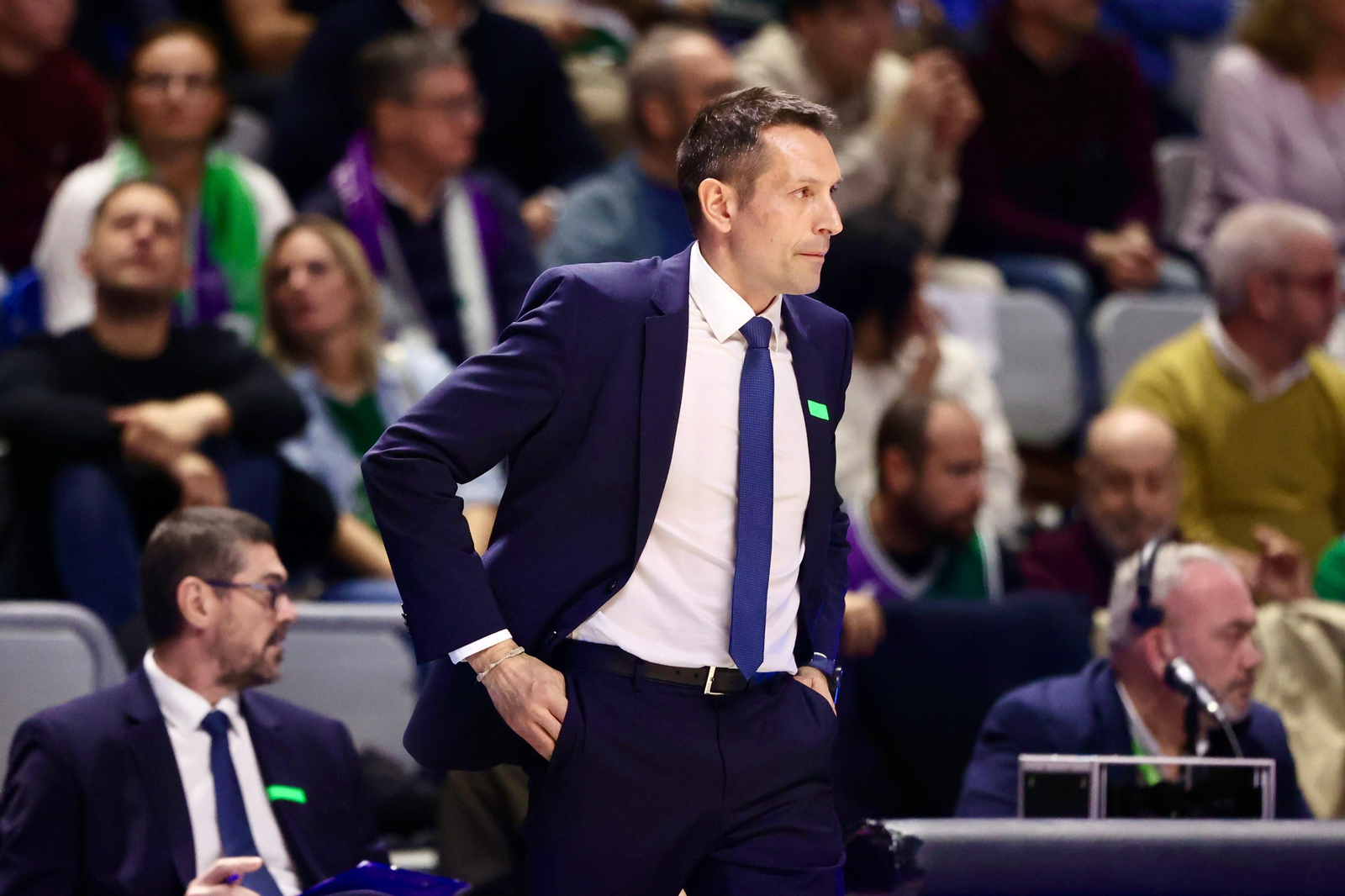 Natxo Lezkano, durante el partido