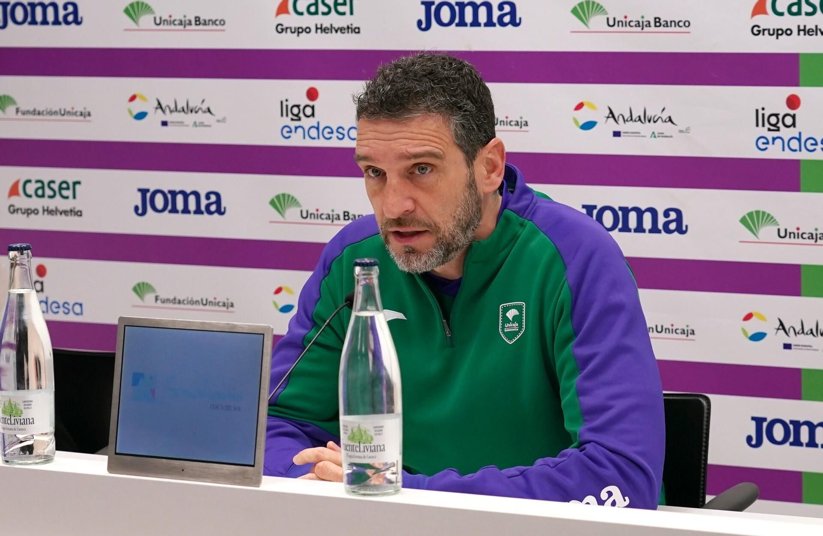 Ibon Navarro, en la rueda de prensa previa a recibir a Morabanc Andorra