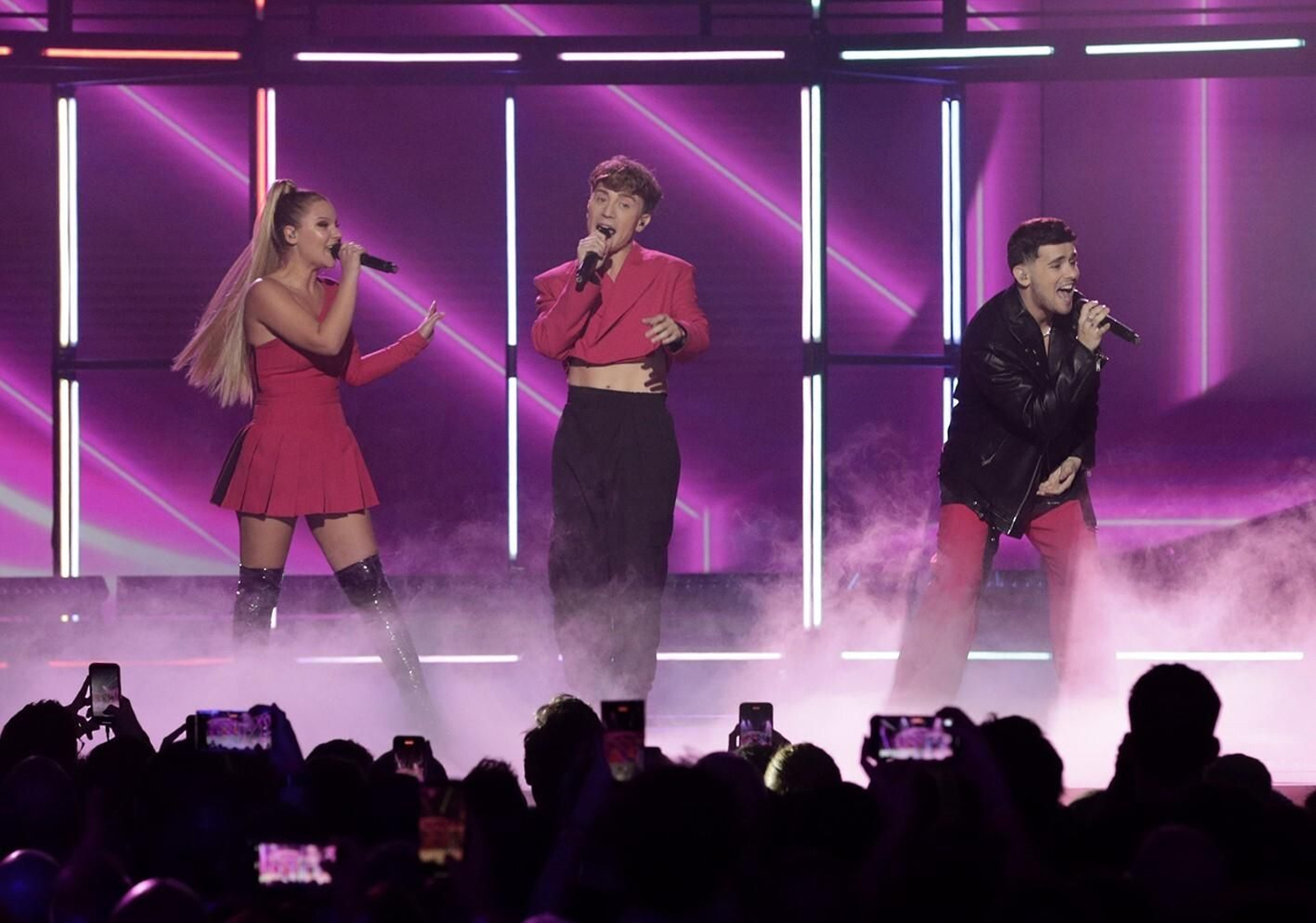 El trío Mantra, favorito del televoto en el Benidorm Fest, en esta primera semifinal