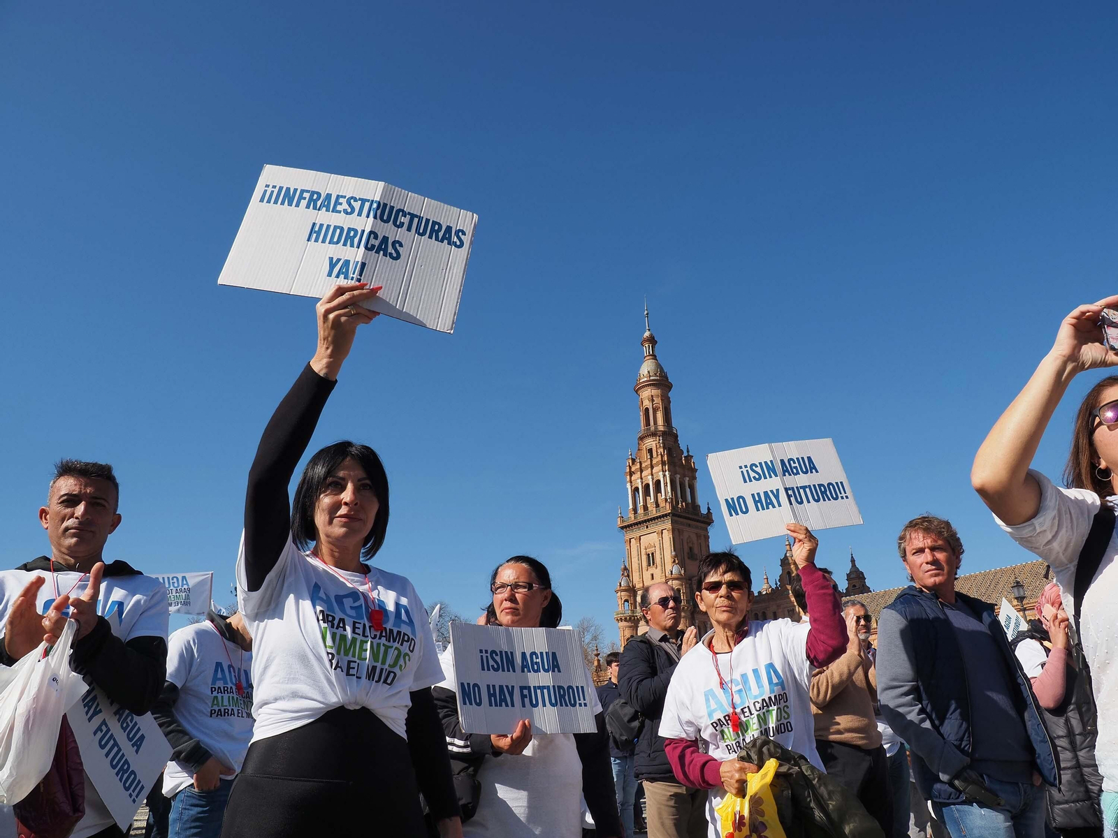 Las mejores imágenes de la manifestación de los agricultores de Huelva en Sevilla